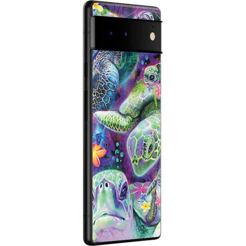 Rainbow Sea Turtles by Sheena Pike Google Pixel 6 Pro Skin